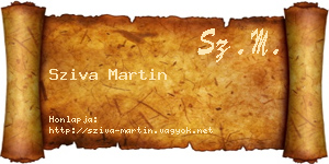 Sziva Martin névjegykártya